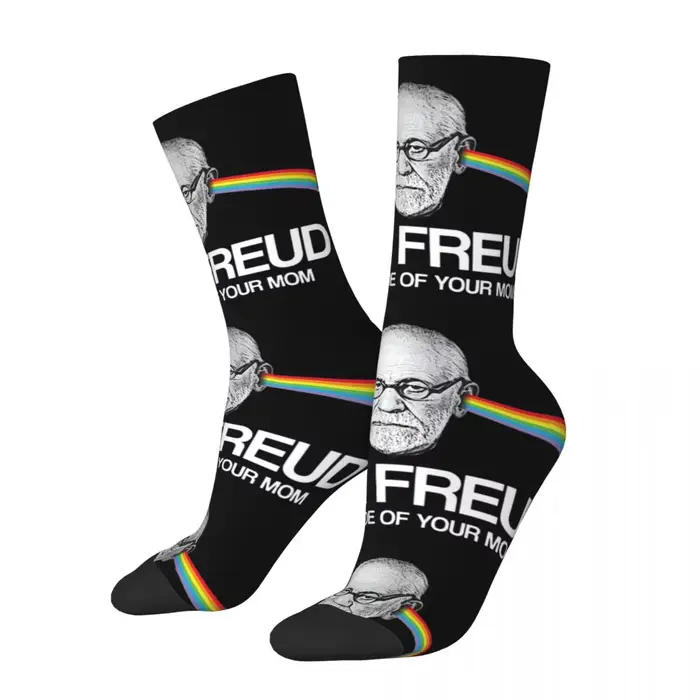 Pink Freud - Côté sombre de votre maman Chaussettes Harajuku Bas absorbants Chaussettes longues tout