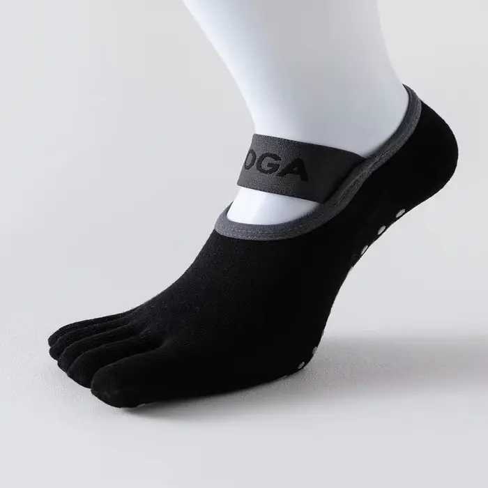 Chaussettes à cinq doigts pour femmes, antidérapantes, professionnelles, de Yoga, respirantes, absor