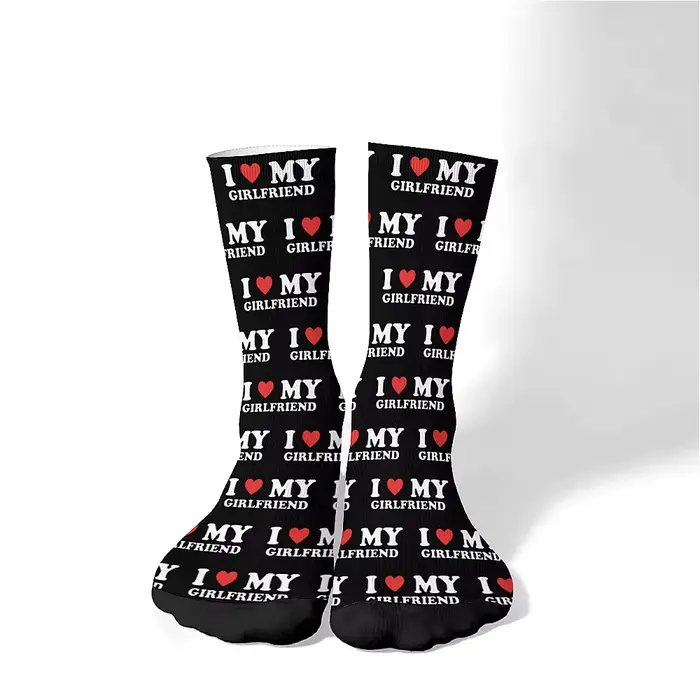 I love my girlfriend-Chaussettes de mode pour hommes