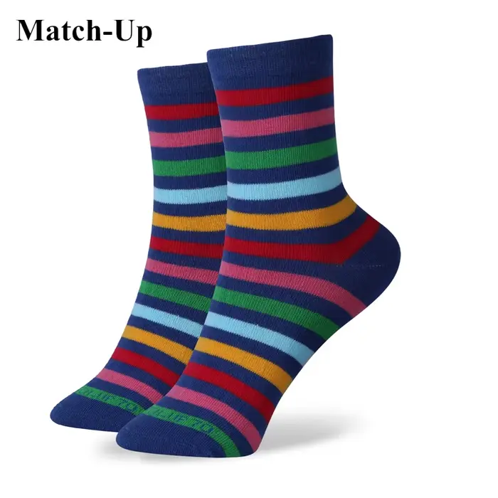 Chaussettes de marque en coton peigné pour femmes et filles, chaussettes colorées pour étudiants, Ma
