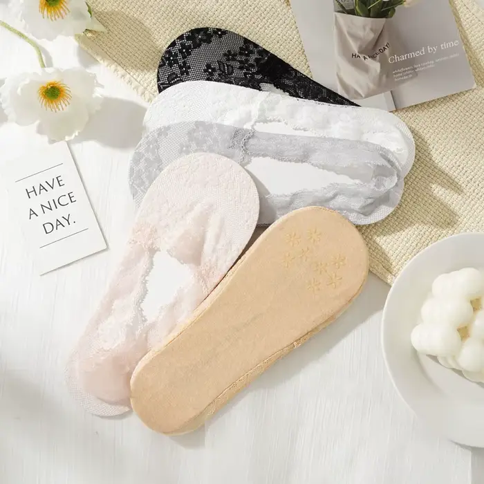 5 paires de chaussettes en dentelle pour femmes