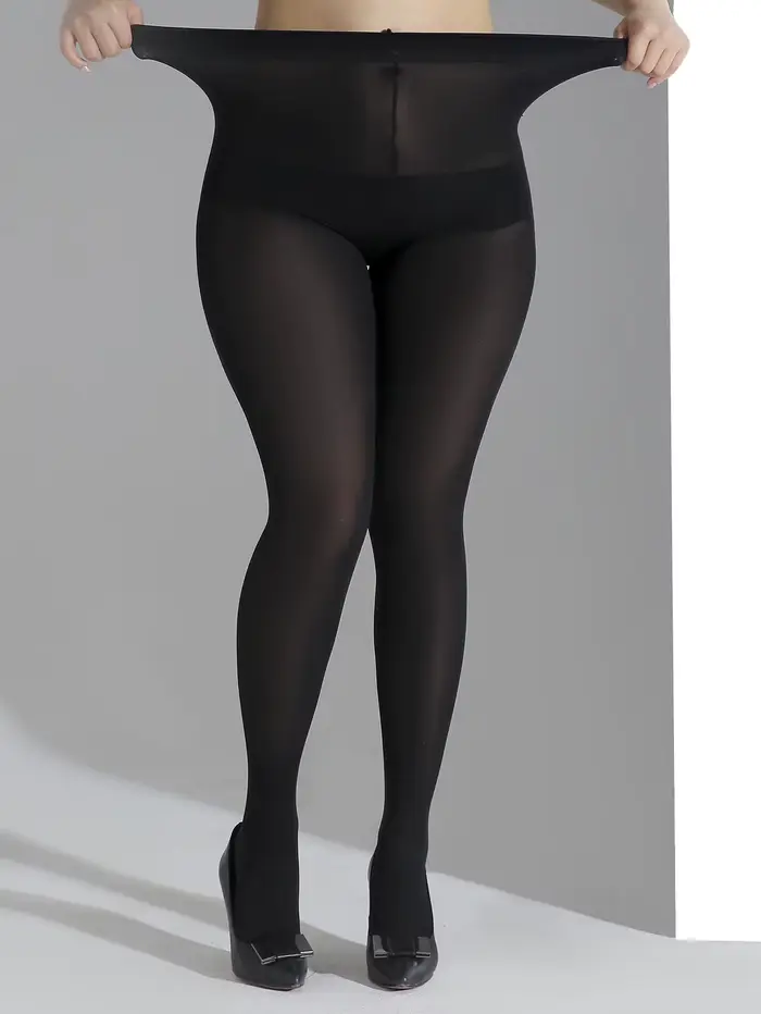 Une paire de collants noirs pour femmes, grande taille, mode, grande taille