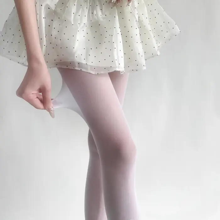 Collants fins rose bleu pour femmes, mode coréenne JK, finition mate en soie, bas confortables en ve