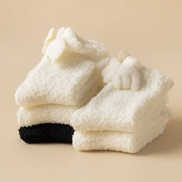 Chaussettes épaisses en coton doux pour femmes