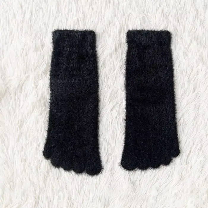 Chaussettes à cinq doigts en molleton de corail épais pour femmes et filles, chaussettes chaudes et 