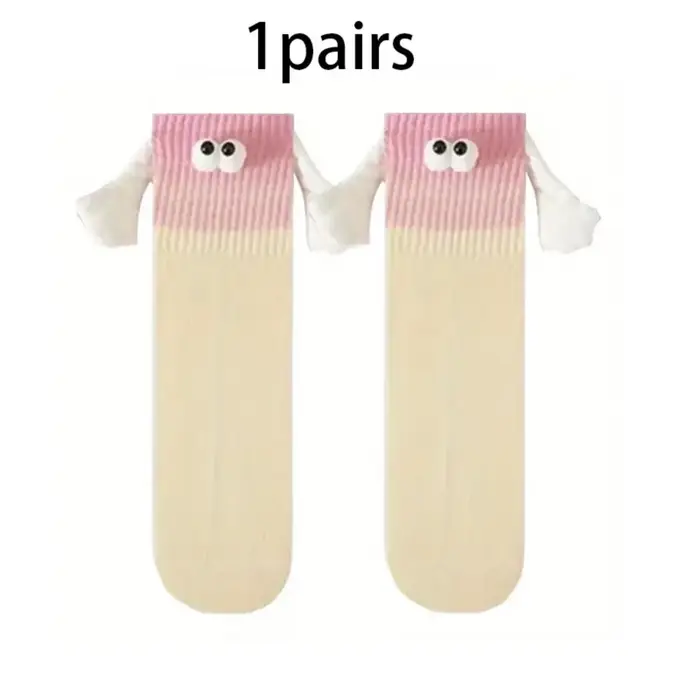 Chaussettes magnétiques main dans la main pour couples amis cadeau amusant chaussettes fantaisie pou