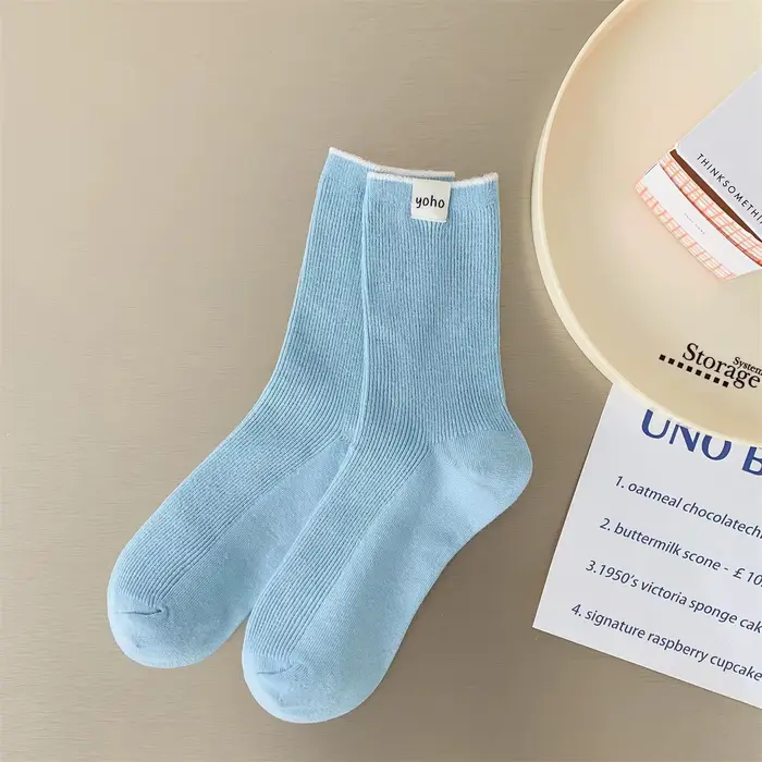 Chaussettes pour femmes, amusantes, printemps-été, Kawai, respirantes, ultra fines, mi-mollet, coule