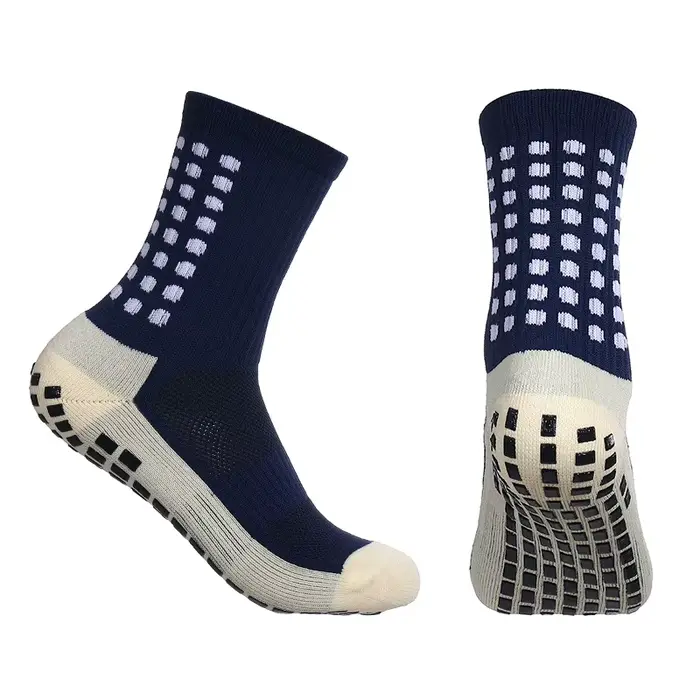Chaussettes de Football antidérapantes pour hommes et femmes, chaussettes de Sport respirantes avec