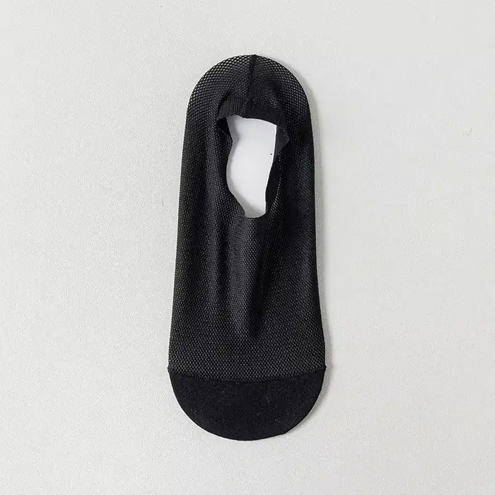 Chaussettes invisibles d'été pour hommes, chaussettes basses antidérapantes en Silicone, maille ajou