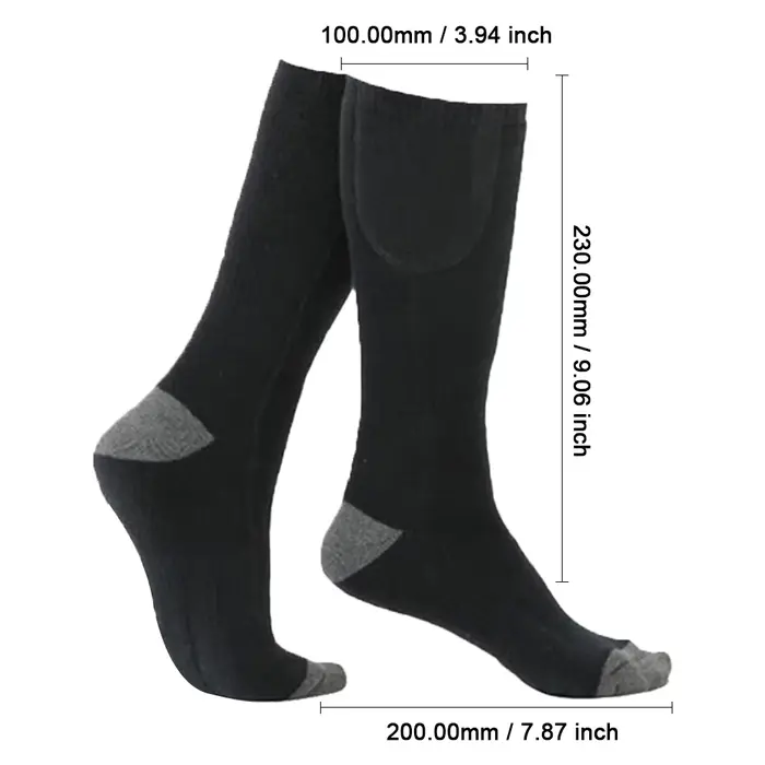 Chaussettes chauffantes électriques hommes femmes hiver chaussettes chauffantes chaudes Anti-froid t