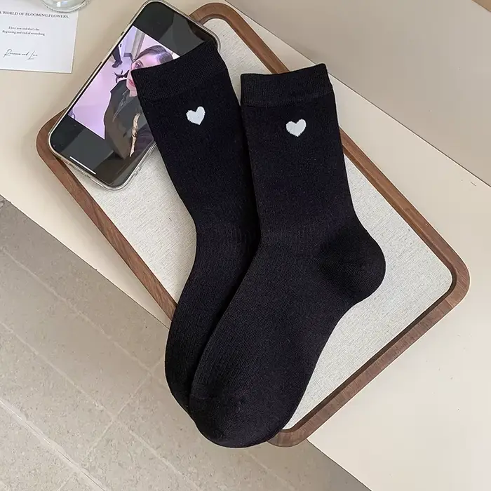 Chaussettes de mode pour femmes automne nouveau Simpel couleur classique blanc chaussettes longues f