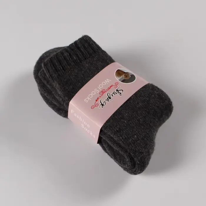 Femmes chaussettes hiver chaud thermique solide cachemire filles épaissi fil épais chaud laine chaus