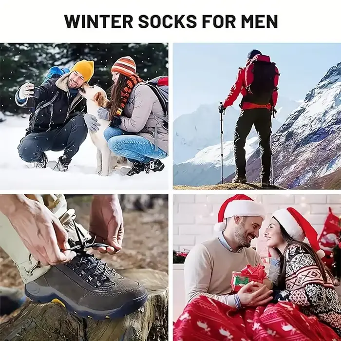 5 paires de chaussettes thermiques d'hiver pour hommes