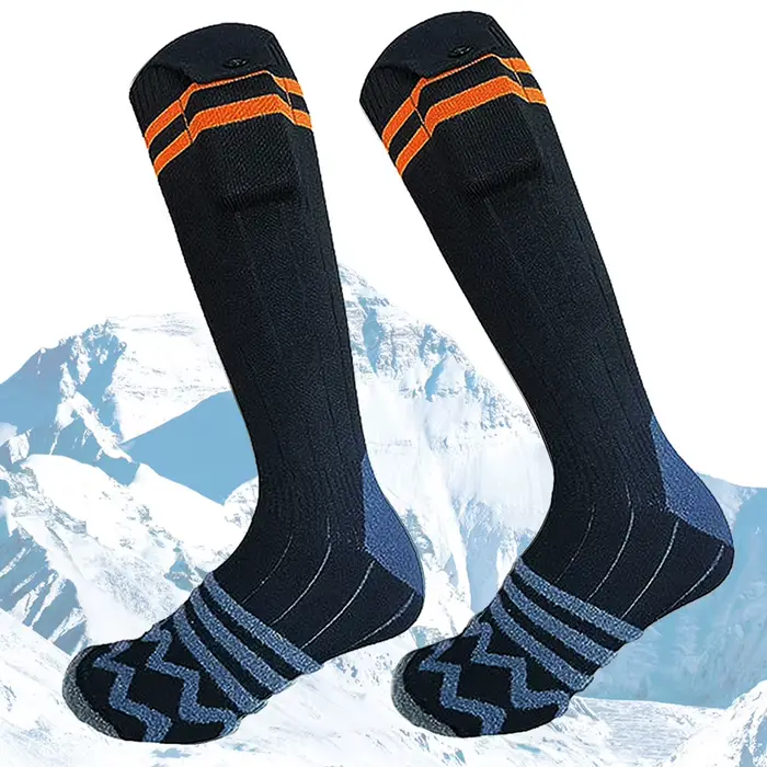 Chaussettes thermiques électriques métropolitaines pour hommes et femmes, chaussettes chauffantes lavables, chauffe-pieds de ski en plein air, sports d'hiver