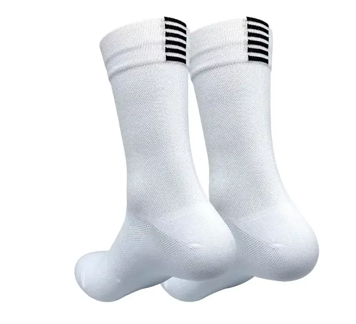 Lot de 4 paires de chaussettes de cyclisme et de course à séchage rapide, mi-mollet, pour hommes et 
