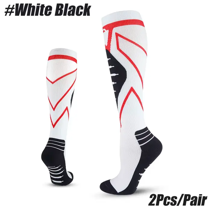 1 paire de chaussettes de compression pour hommes et femmes, 20-30 mmHg, hauteur genou - Meilleur so