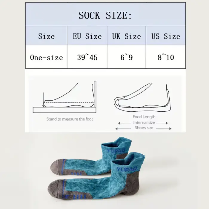 1/3 paires de chaussettes courtes de sport professionnelles pour hommes