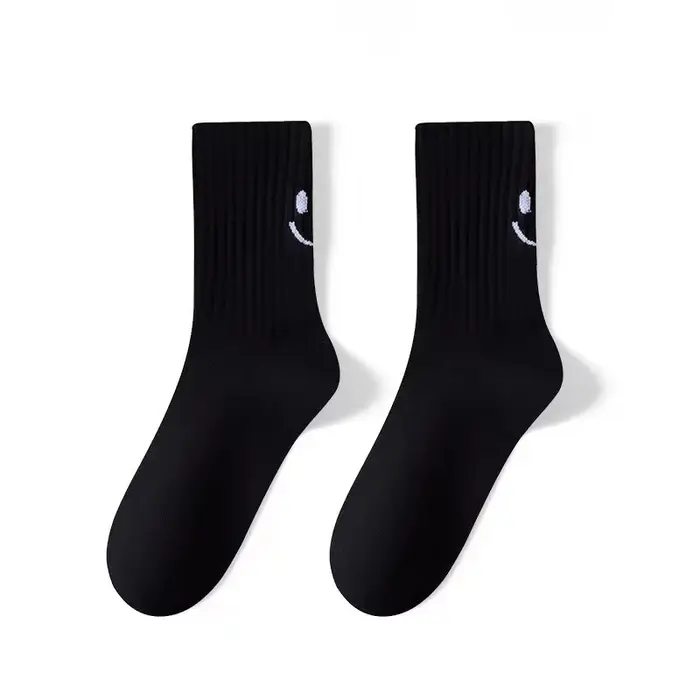 Chaussettes de sport unies pour couples, respirantes, absorbant la transpiration, douces, confortabl