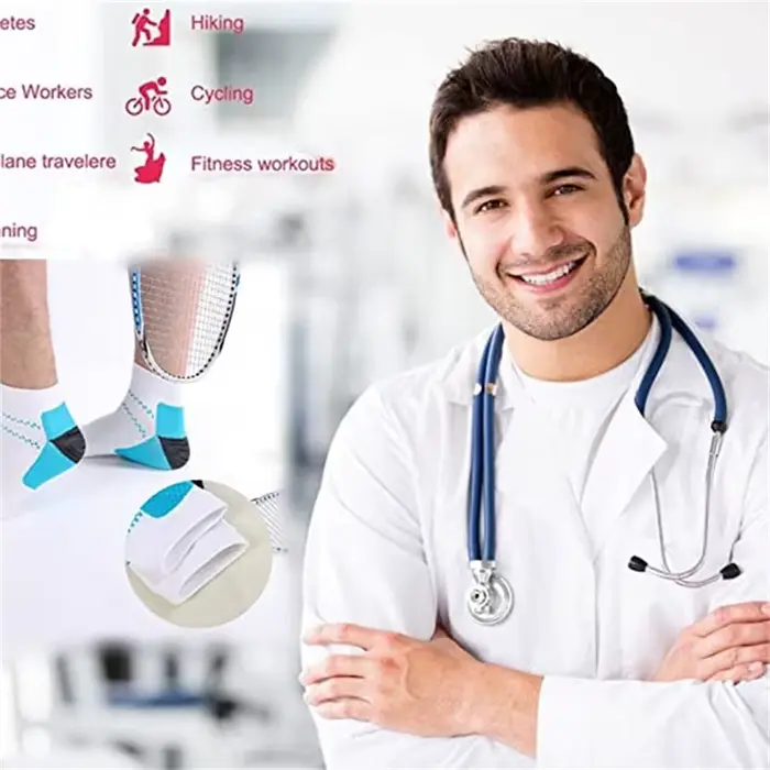 Chaussettes de compression nouvel été blanc plantaire Fascia bas