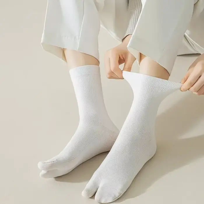 Chaussettes Tabi à deux doigts en fibre pour hommes et femmes