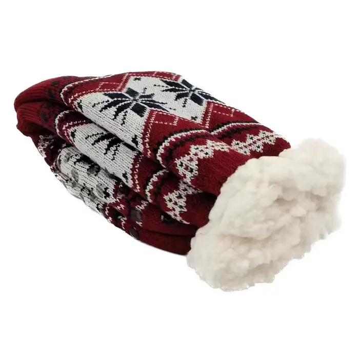 Chaussettes chaudes de noël et d'hiver pour hommes, courtes et moelleuses, en velours, douces, therm