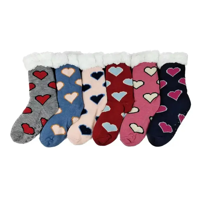 Chaussons thermiques en fourrure moelleuse pour femmes, chaussettes de vache mignonnes, vêtements de