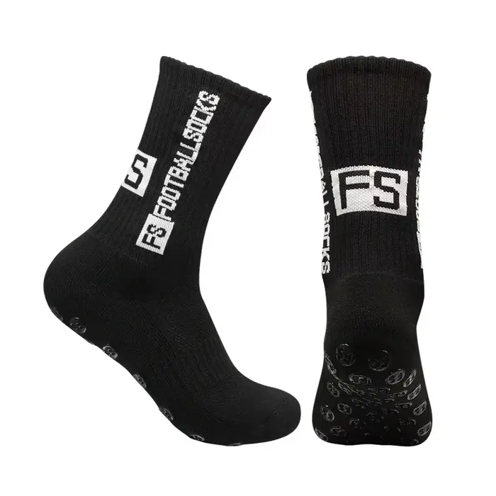 Nouvelles chaussettes de Football mi-baril anti-dérapant fond en Silicone épaissi serviette amorti