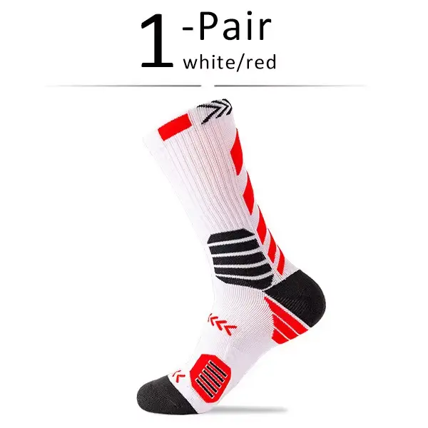 Elite Sport cyclisme basket-ball chaussettes Compression course homme noir tendance respirant longue