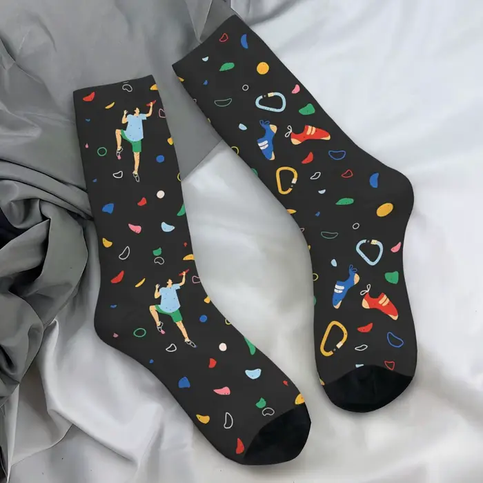 Bouldering escalade mur chaussettes grimpeur mode bas hommes haute qualité escalade chaussettes auto