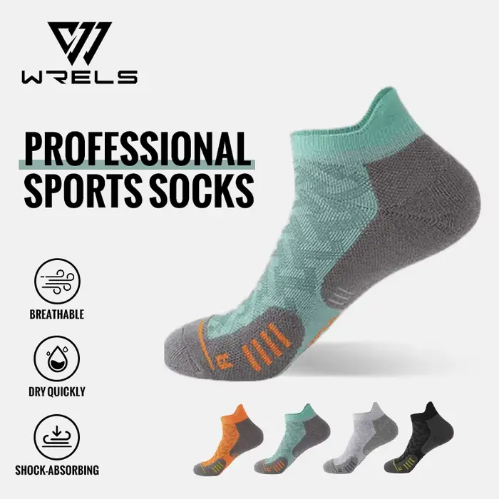 1/2/3 paires de chaussettes de course Marathon professionnelles Sports de plein air Fitness épaissi rembourré Tube