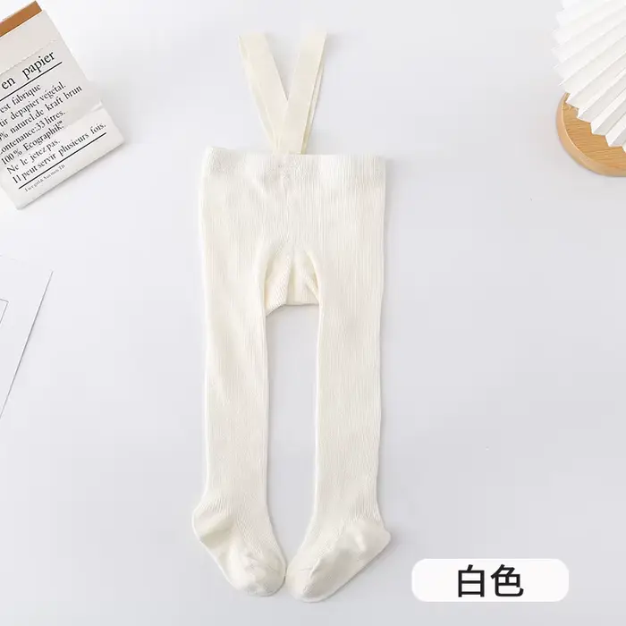 Bas en tricot pour bébé fille et garçon de 0 à 5 ans, collants à bretelles pour nouveau-né, couleur