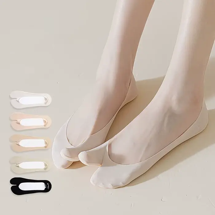 Chaussettes ultra fines à deux orteils pour femmes