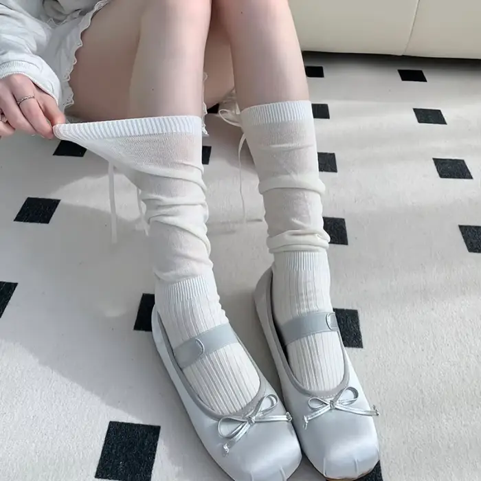 Chaussettes Hautes à Rayures pour Femme, sulf, de Haute Qualité, Solides, avec Nministériels d Papil