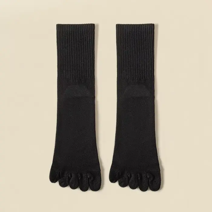 Chaussettes chaudes en laine à cinq doigts, confortables, pour hommes d'affaires, chaussettes de spo