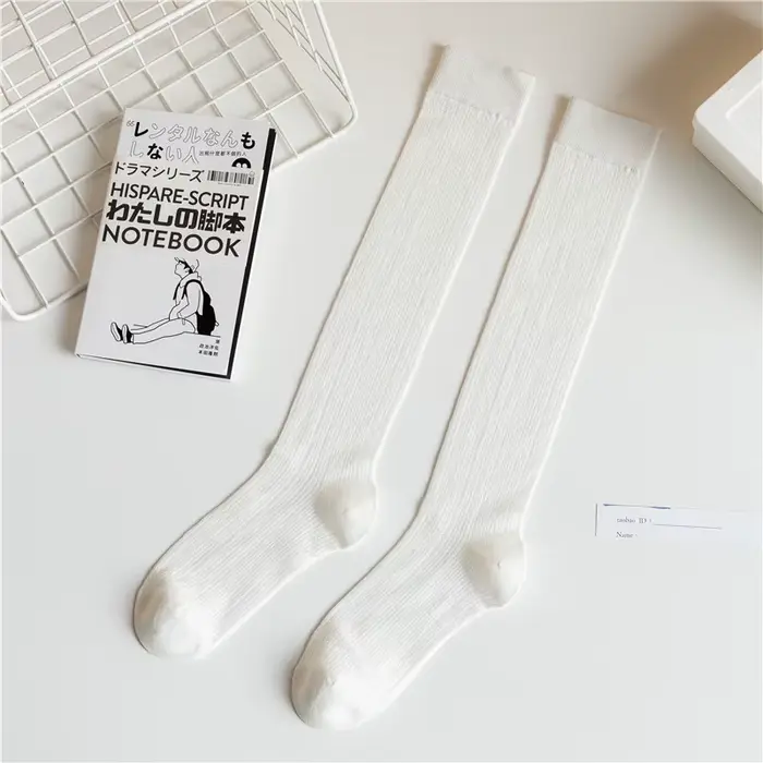 Chaussettes longues pour femme 2025 – Nouveauté estivale décontractée, respirante, en maille fine, s