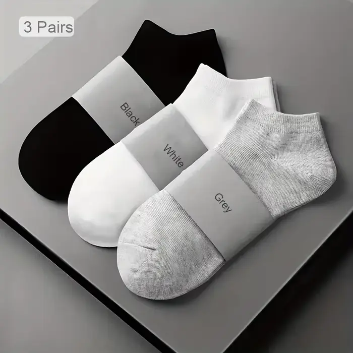 3/5/10PC unisexe décontracté couleur unie bateau chaussettes mince respirant confortable Anti odeur 