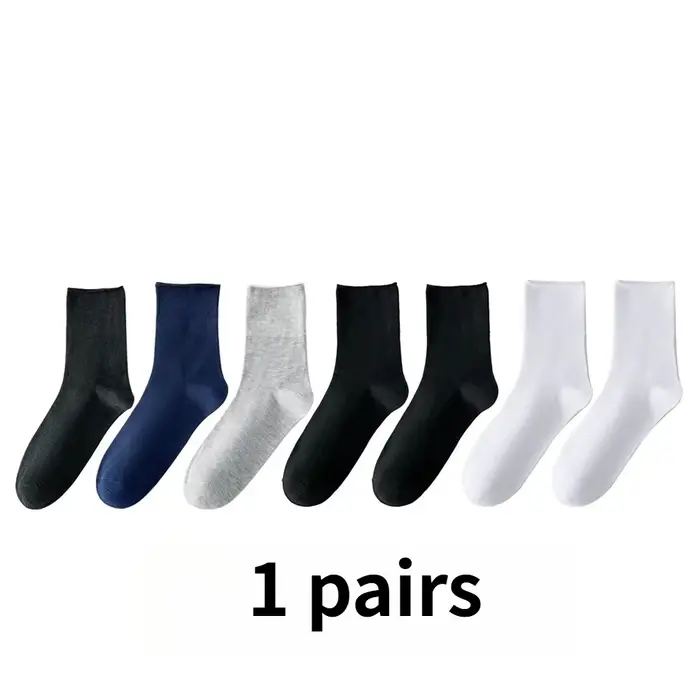 1/7 paires de chaussettes diabétiques non compressives pour hommes, douces, respirantes, coupe ample