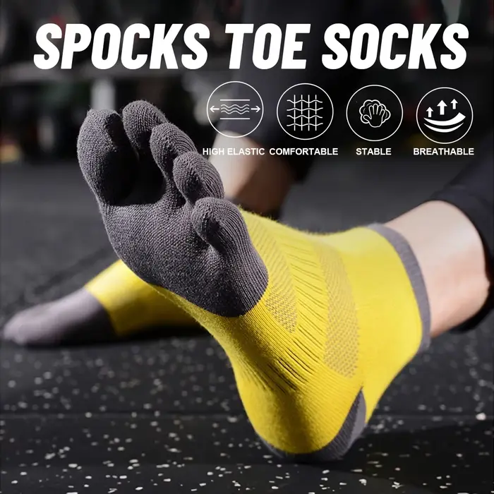 Chaussettes de Sport courtes à cinq doigts pour hommes