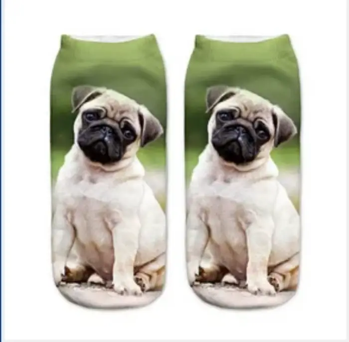 Nouvelle Offre Spéciale Chaussettes Courtes Unisexe Imprimées Numérique 3D pour Femmes, Motif Chien 