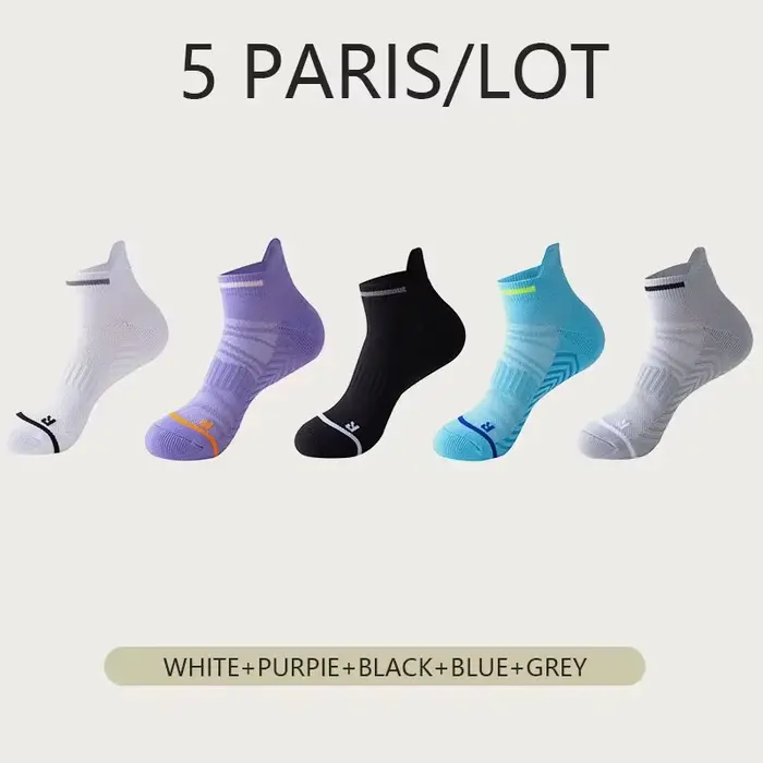 Chaussettes de sport respirantes pour hommes et femmes, chaussettes athlétiques pour le cyclisme, le