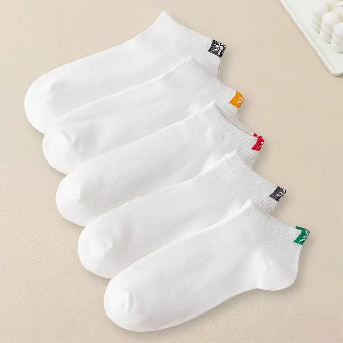5 paires de chaussettes à motifs de dessin animé pour femmes, tendance, polyvalentes, respirantes, é