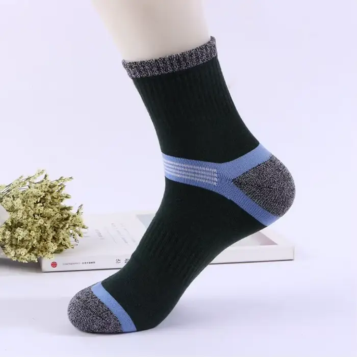Chaussettes de sport en coton pour hommes, lot de 10 paires, longues, respirantes, de haute qualité,