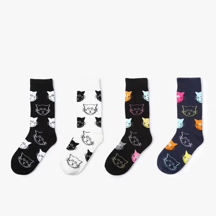 Chaussettes colorées en coton pour femmes
