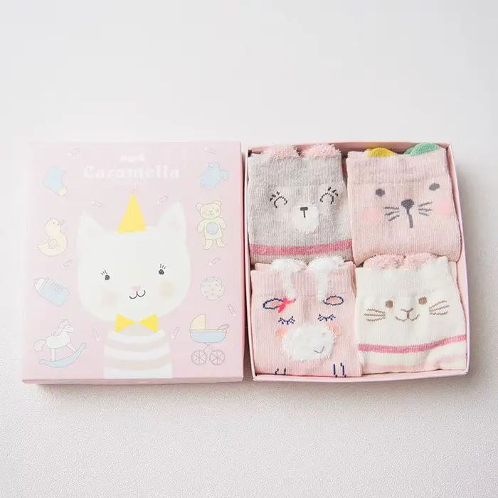 Chaussettes en coton jacquard colorées de marque Caramella pour femmes et filles, chaussettes d'art 