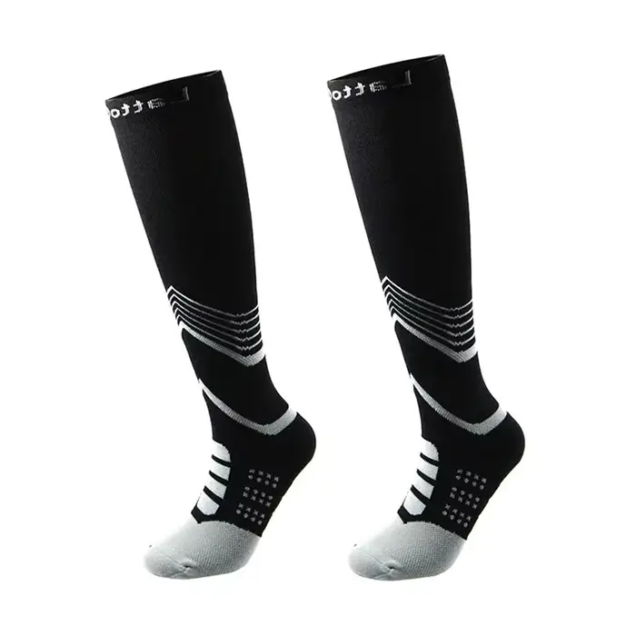 Chaussettes de sport à Compression à haute élasticité, chaussettes hautes pour hommes et femmes, ath
