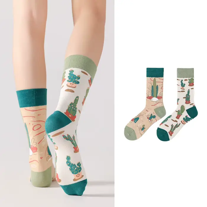 1 Paire de Chaussettes Originales AB Tide pour Homme et Femme, Chaussettes en Coton Colorées avec Mo