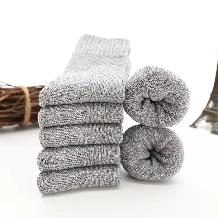 1/5 paires de chaussettes d'hiver en laine mérinos pour hommes, super épaisses, chaudes, de haute qu