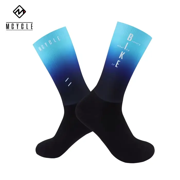 Mcycle-Chaussettes de sport coordonnantes sans couture, chaussettes d'épissure de vélo, chaussettes 