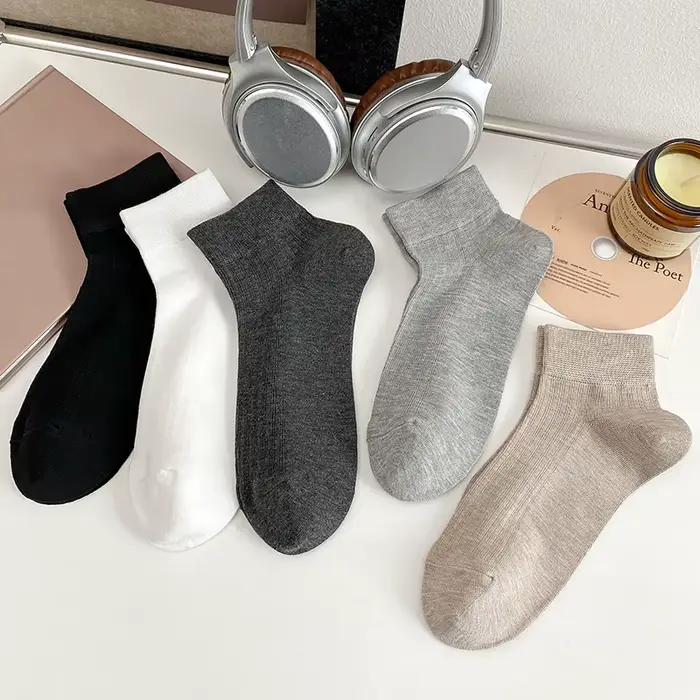 Chaussettes pour hommes nouveau printemps été Simple décontracté mince maille