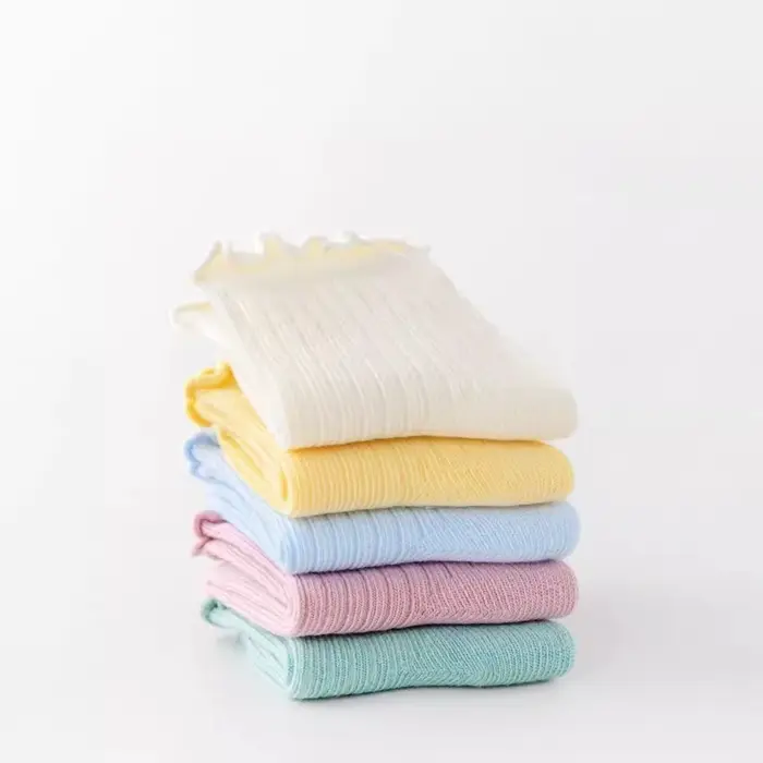 Enfant bébé filles solide chaussettes courtes lisière filandreuse doux 100% coton exquis haute qualité enfants